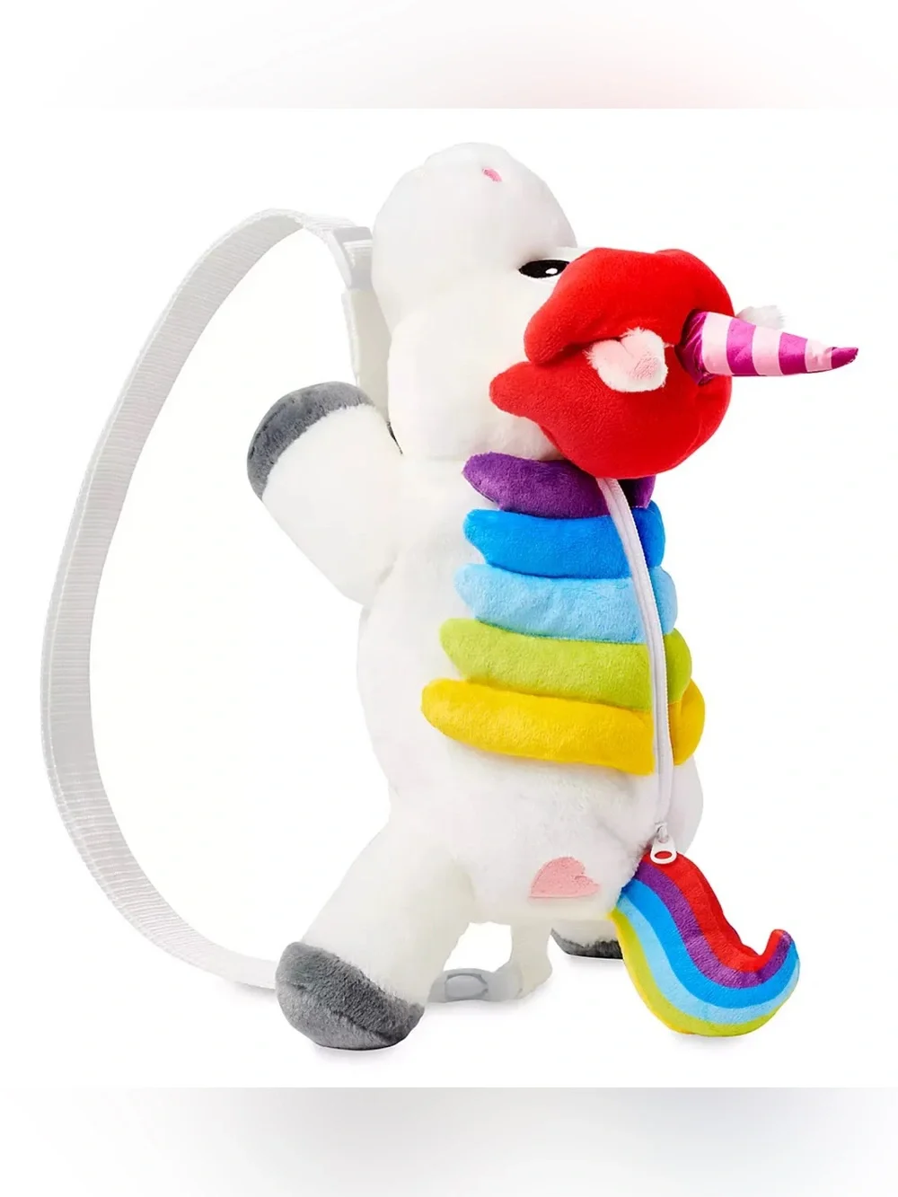 Disney Parks Inside Out Rainbow Unicorn Plush Backpack